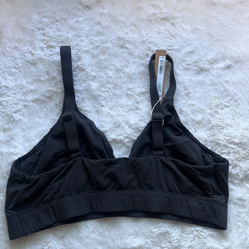 SKIMS Womens Fits Everybody Triangle Bralette Onyx Black Size 2X BR-TRI-2024 NWT